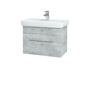 Dřevojas - Koupelnová skříň SOLO SZZ 60 - D01 Beton / Úchytka T01 / D01 Beton (150310A)