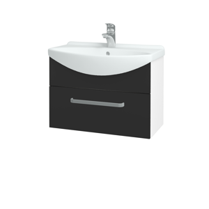 Dřevojas - Koupelnová skříň TAKE IT SZZ 65 - N01 Bílá lesk / Úchytka T01 / N03 Graphite (206727A)