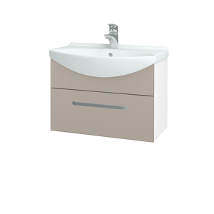 Dřevojas - Koupelnová skříň TAKE IT SZZ 65 - N01 Bílá lesk / Úchytka T01 / N07 Stone (206741A)