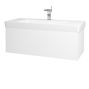 Dřevojas - Koupelnová skříň VARIANTE SZZ 105 - N01 Bílá lesk / M01 Bílá mat (195663)