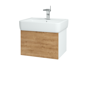 Dřevojas - Koupelnová skříň VARIANTE SZZ 60 - N01 Bílá lesk / D09 Arlington (165550)