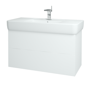 Dřevojas - Koupelnová skříň VARIANTE SZZ2 100 - N01 Bílá lesk / L01 Bílá vysoký lesk (161941)