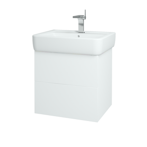Dřevojas - Koupelnová skříň VARIANTE SZZ2 60 - N01 Bílá lesk / L01 Bílá vysoký lesk (165840)
