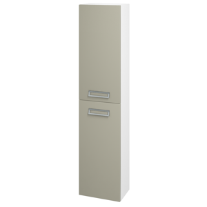 Dřevojas - Skříň vysoká DOOR SV1D2 35 - N01 Bílá lesk / M05 Béžová mat / Pravé (205232P)