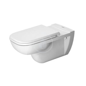 DURAVIT - D-Code Závesné WC, bezbariérové, s HygieneGlaze, alpská biela (22280920002)