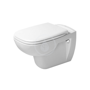 DURAVIT - D-Code Závesné WC, Rimless, doska SoftClose, biela 45700900A1