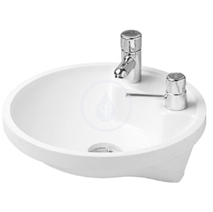 DURAVIT - Architec Jednootvorové umývadlo bez prepadu, priemer 400 mm, biele – umývadlo, s WonderGliss (04624000001)