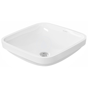 DURAVIT - DuraStyle Bezotvorové umývadlo bez prepadu, 370 mm x 370 mm, biele – umývadlo, s WonderGliss (03733700001)