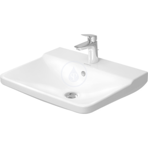DURAVIT - P3 Comforts Umývadlo s prepadom, 600 mm x 470 mm, biele – jednootvorové umývadlo 2331600000