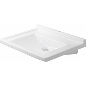 DURAVIT - Starck 3 Bezotvorové umývadlo Med bez prepadu, 700 mm x 545 mm, biele – umývadlo, s WonderGliss (03127000001)