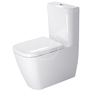 DURAVIT - Happy D.2 WC kombi mísa, Vario odpad, s HygieneGlaze, alpská bílá (2134092000)
