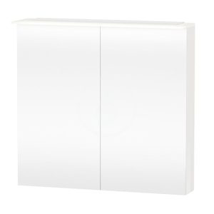 DURAVIT - Happy D.2 Zrcadlová skříňka 760x800x208 mm, s LED osvětlením, 2 dvířka, lesklá bílá (H2759402222)
