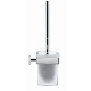 DURAVIT - Karree WC kefa nástenná s držiakom, chróm/mliečne sklo 0099571000