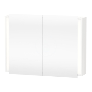 DURAVIT - Ketho Zrcadlová skříňka 750x1000x180 mm, s LED osvětlením, 2 dvířka, lesklá bílá (KT753202222)
