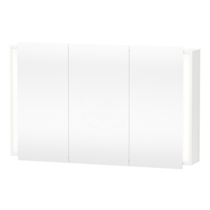 DURAVIT - Ketho Zrcadlová skříňka 750x1200x180 mm, s LED osvětlením, 3 dvířka, lesklá bílá (KT753302222)