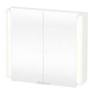 DURAVIT - Ketho Zrcadlová skříňka 750x800x180 mm, s LED osvětlením, 2 dvířka, lesklá bílá (KT753102222)