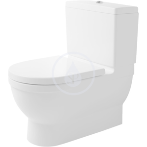 DURAVIT - Starck 3 Stojacia kombinačná misa Big Toilet, 435 mm x 400 mm x 735 mm, biely – misa, s WonderGliss (21040900001)