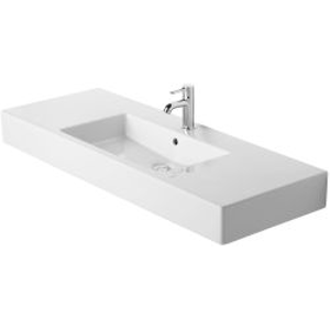 DURAVIT - Vero Bezotvorové umývadlo do nábytku s prepadom, 1250 mm x 490 mm, biele (0329120060)