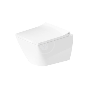 DURAVIT - Viu Závesné WC Compact, Rimless, DuraFix, alpská biela 2573090000