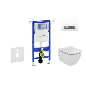GEBERIT - Duofix Modul na závesné WC s tlačidlom Sigma50, alpská biela + Ideal Standard Tesi - WC a doska, Aquablade, SoftClose 111.355.00.5 NU8