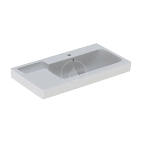 GEBERIT - iCon Umývadlo, 900 mm x 485 mm, biele - jednootvorové umývadlo, ľavé (124195000)
