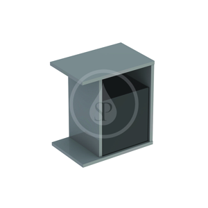 GEBERIT - iCon xs Postranný prvok, 370 mm x 400 mm x 245 mm - skrinka, platinová lesklá (840139000)