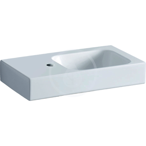GEBERIT - iCon xs Umývadlo, 530 mm x 310 mm, biele - jednootvorové umývadlo, ľavé (124153000)