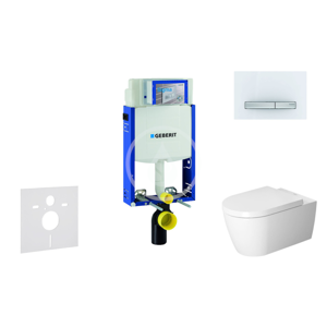 GEBERIT - Kombifix Modul na závesné WC s tlačidlom Sigma50, alpská biela + Duravit ME by Starck - WC a doska, Rimless, SoftClose 110.302.00.5 NM8