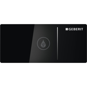 GEBERIT - Omega70 Ovládací tlačítko typ 70, pro oddálené ovládání, pro splachovací nádržku pod omítku Omega, černé sklo (115.084.SJ.1)