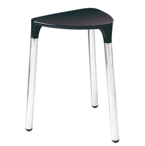 Gedy - YANNIS kúpeľňová stolička, 37x43,5x32,3cm, čierna 217214