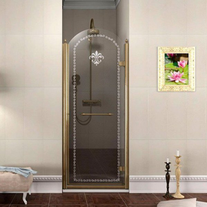 GELCO - ANTIQUE sprchové dveře otočné, 800mm, pravé, ČIRÉ sklo, bronz (GQ1380RC)