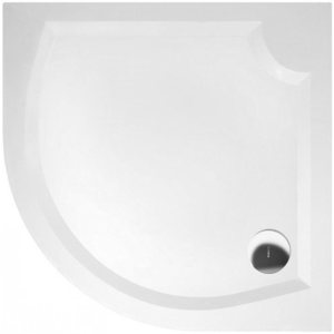 GELCO - LAURA90 sprchová vanička z litého mramoru, čtvrtkruh 90x90x4cm, R500 (GL509)
