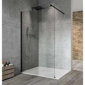 GELCO - VARIO BLACK jednodielna sprchová zástena na inštaláciu k stene, číre sklo, 1000 mm GX1210GX1014