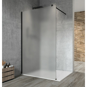 GELCO - VARIO BLACK jednodielna sprchová zástena na inštaláciu k stene, matné sklo, 1000 mm GX1410GX1014