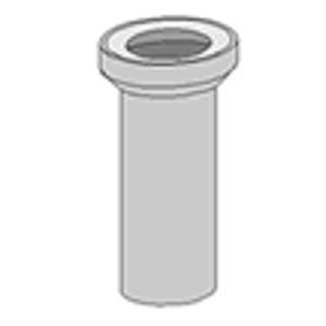 GLYNWED - WC připoj.kus bílý 25cm ABU (58202010000) 58202010019 (58202010019)