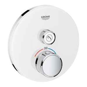 GROHE - Grohtherm SmartControl Termostatická sprchová batéria pod omietku s jedným ventilom, mesačná biela (29150LS0)