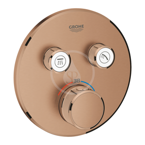 GROHE - Grohtherm SmartControl Termostatická sprchová podomietková batéria, 2 ventily, kefovaný Warm Sunset 29119DL0