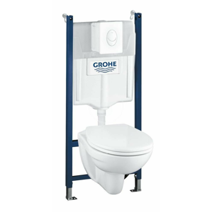 GROHE - Solido Súprava na závesné WC + klozet a WC doska SoftClose, tlačidlo Skate Air, biela 39117000