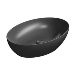 GSI - PURA keramické umývadlo na dosku 60x42 cm, čierna matná 884226