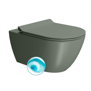 GSI - PURA závěsná WC mísa, Swirlflush, 55x36 cm, agave dual-mat (881504)
