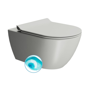 GSI - PURA závesná WC misa, Swirlflush, 55x36 cm, Cenere dual-mat 881517