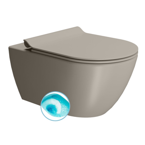 GSI - PURA závesná WC misa, Swirlflush, 36x55 cm, tortora dual-mat 881505