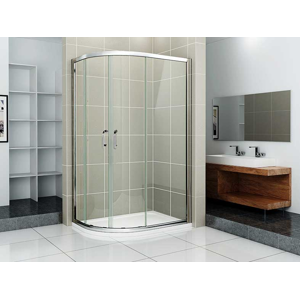 H K - Štvrťkruhový sprchovací kút RELAX S4 120x80 cm s posuvnými dverami vrátane sprchovej vaničky z liateho mramoru- pravý variant, výplň sklo - číre SE-RELAXS412080 / THOR12080Q-R-06