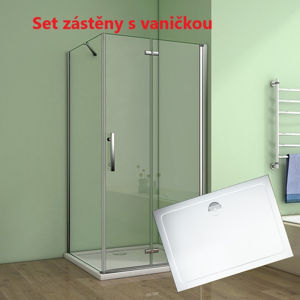 H K - Obdĺžnikový sprchovací kút MELODY 100x90 cm sa zalamovacím dverami vrátane sprchovej vaničky z liateho mramoru, výplň sklo - číre SE-MELODYB810090 / SE-ROCKY10090-06