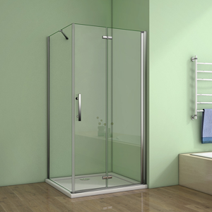 H K - Obdĺžnikový sprchovací kút MELODY 100x90 cm sa zalamovacím dverami, výplň sklo - číre SE-MELODYB810090-06