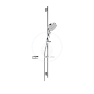 HANSA - Activejet Sprchová souprava s hadicí, tyčí a ruční sprchou, 3 proudy, světle šedá/chrom (84370130)