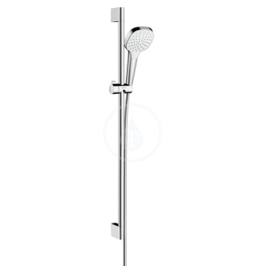 HANSGROHE - Croma Select E Set sprchovej hlavice, tyče a hadice, EcoSmart, biela/chróm 26595400