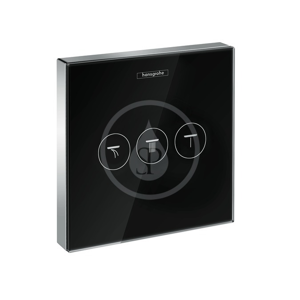 HANSGROHE - Shower Select Podomietkový ventil na 3 spotrebiče, čierna/chróm 15736600