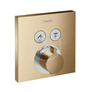 HANSGROHE - Shower Select Termostatická batéria pod omietku na 2 spotrebiče, kefovaný bronz 15763140