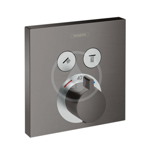 HANSGROHE - Shower Select Termostatická batéria pod omietku na 2 spotrebiče, kefovaný čierny chróm 15763340